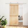 Porte coulissante et kit de quincaillerie 85x210 cm pin massif 