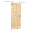 Porte coulissante et kit de quincaillerie 85x210 cm pin massif 