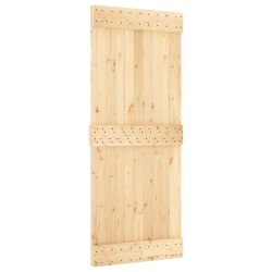 Porte coulissante et kit de quincaillerie 85x210 cm pin massif 