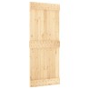 Porte coulissante et kit de quincaillerie 85x210 cm pin massif 
