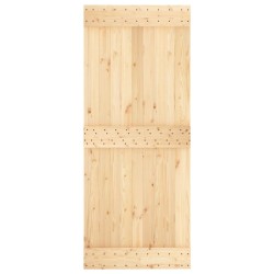 Porte coulissante et kit de quincaillerie 85x210 cm pin massif 
