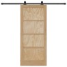 Porte coulissante avec kit matériel "ORKDAL" en bois massif de pin 