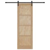 Porte coulissante avec kit de quincaillerie 78x232 cm en bois massif de pin 