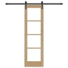 Porte coulissante avec kit de quincaillerie 61x198.5 cm en bois massif pin 