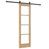 Porte coulissante avec kit de quincaillerie 61x198.5 cm en bois massif pin 