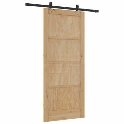Porte Coulissante avec Quincaillerie 'ORKDAL'en Bois Massif de Pin 