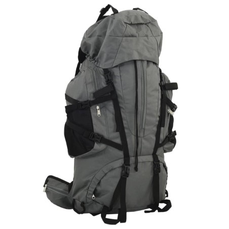 Sac à dos de randonnée gris 100 L tissu oxford 
