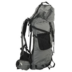 Sac à dos de randonnée gris 100 L tissu oxford 