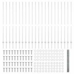 Poteaux de clôture 22 pcs U-Channel 160 cm acier galvanisé 
