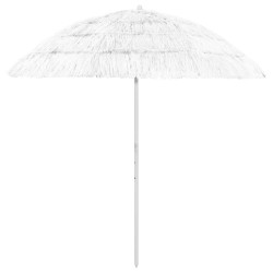 Parasol de plage Hawaii blanc 240 cm 