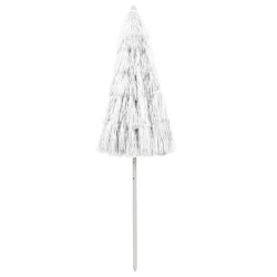 Parasol de plage Hawaii blanc 240 cm 