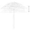Parasol de plage Hawaii blanc 240 cm 