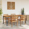 Table de jardin 200 x 90 x 75 cm en bois d'acacia massif et métal 