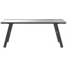 Table basse de jardin noir 90x45x35 cm acier enduit de poudre 
