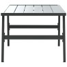 Table basse de jardin noir 90x45x35 cm acier enduit de poudre 