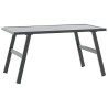 Table basse de jardin noir 90x45x35 cm acier enduit de poudre 