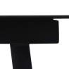 Table à dîner de jardin Noir 150x80x74 cm Acier et verre 