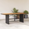 Table de jardin avec dessus en bois d'acacia noir 190x80x74 cm 