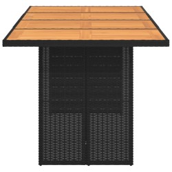 Table de jardin avec dessus en bois d'acacia noir 190x80x74 cm 