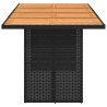 Table de jardin avec dessus en bois d'acacia noir 190x80x74 cm 