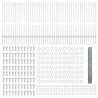 Poteaux de clôture 22 pcs U-Channel 100 cm Acier galvanisé 