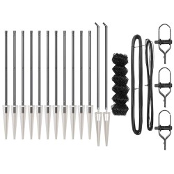 Clôture en maillon de chaîne Gris 0.8 x 25 m Acier 
