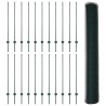 poteaux de clôture 11 pcs U-Channel vert 120 cm acier 