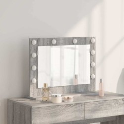 Miroir de vanité Gris Sonoma MDF, Verre 60 x 45 x 18 cm 