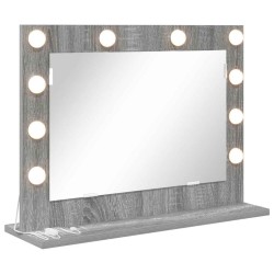 Miroir de vanité Gris Sonoma MDF, Verre 60 x 45 x 18 cm 