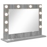 Miroir de vanité Gris Sonoma MDF, Verre 60 x 45 x 18 cm 