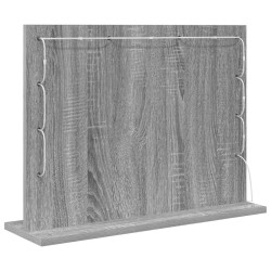 Miroir de vanité Gris Sonoma MDF, Verre 60 x 45 x 18 cm 