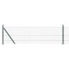 Set de poteaux de clôture Set de 2 Vert Métal 10 x 0.5 m 