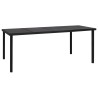 Table de jardin 190x90x74 cm Noir Acier 