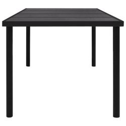 Table de jardin 190x90x74 cm Noir Acier 
