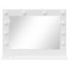 Miroir de vanité avec lumières LED blanc 60x45x18 cm 