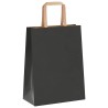 Sacs en papier 250 pcs avec poignées noir 21x11x28 cm 