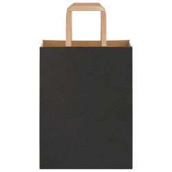 Sacs en papier 250 pcs avec poignées noir 21x11x28 cm 