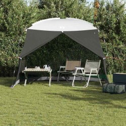Tente de camping avec moustiquaire et porte grise pour 6 personnes, imperméable. 