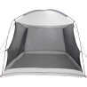 Tente de camping avec moustiquaire et porte grise pour 6 personnes, imperméable. 