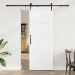 Porte coulissante avec quincaillerie 'ORKDAL', en pin blanc massif 