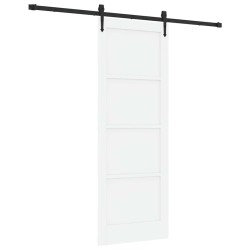 Porte coulissante avec quincaillerie 'ORKDAL', en pin blanc massif 