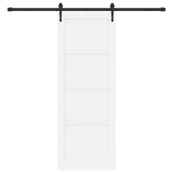 Porte coulissante avec quincaillerie 'ORKDAL', en pin blanc massif 