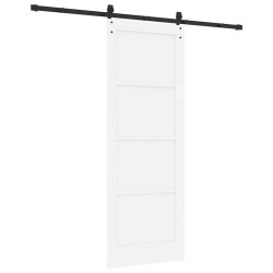Porte coulissante avec quincaillerie 'ORKDAL', en pin blanc massif 