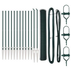 Ensemble de Clôtures Ensemble de 2 Vert Métal, Plastique 