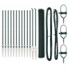 Ensemble de Clôtures Ensemble de 2 Vert Métal, Plastique 