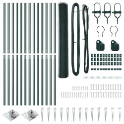 Ensemble de Clôtures Ensemble de 2 Vert Métal, Plastique 