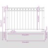 Clôture de jardin blanche 1,7x0,8 m en acier 