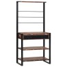 Rack de Cuisine Multicolore 80x40x160 cm Bois Solide Récupéré 