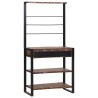 Rack de Cuisine Multicolore 80x40x160 cm Bois Solide Récupéré 