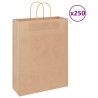 Sacs en papier 250 pcs avec poignées marron 32x12x42 cm 